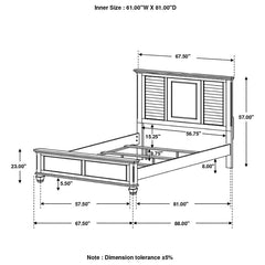 Franco Grey Queen Bed