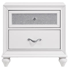 Barzini White Nightstand