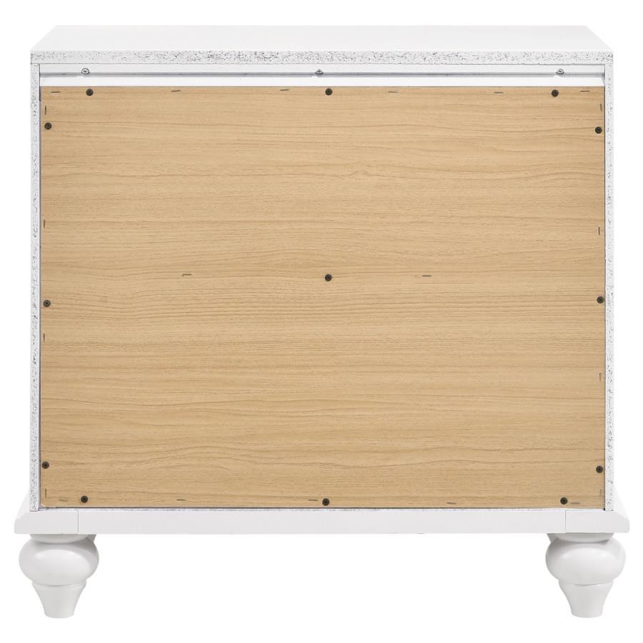 Barzini White Nightstand