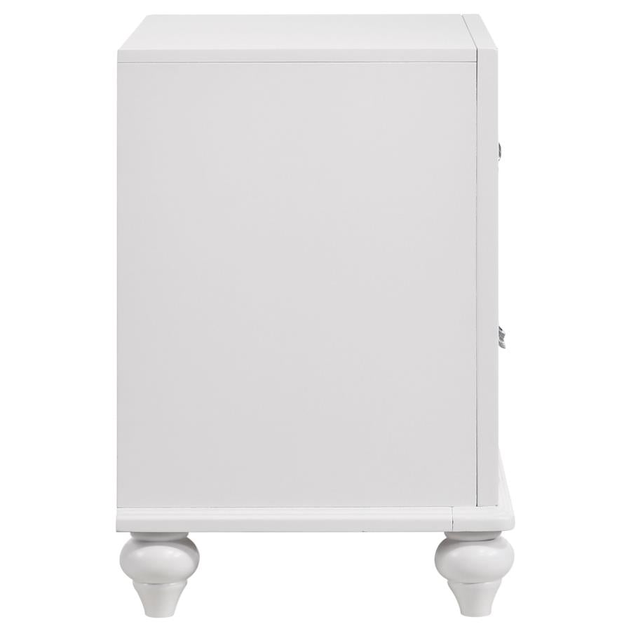 Barzini White Nightstand
