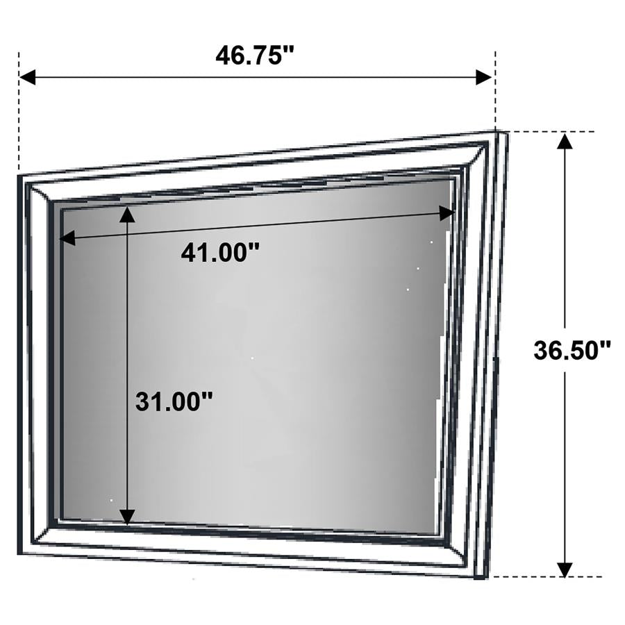 Barzini White Dresser Mirror