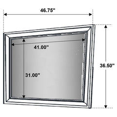 Barzini White Dresser Mirror