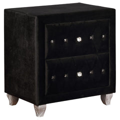 Deanna Black Eastern King Bed 4 Pc Set
