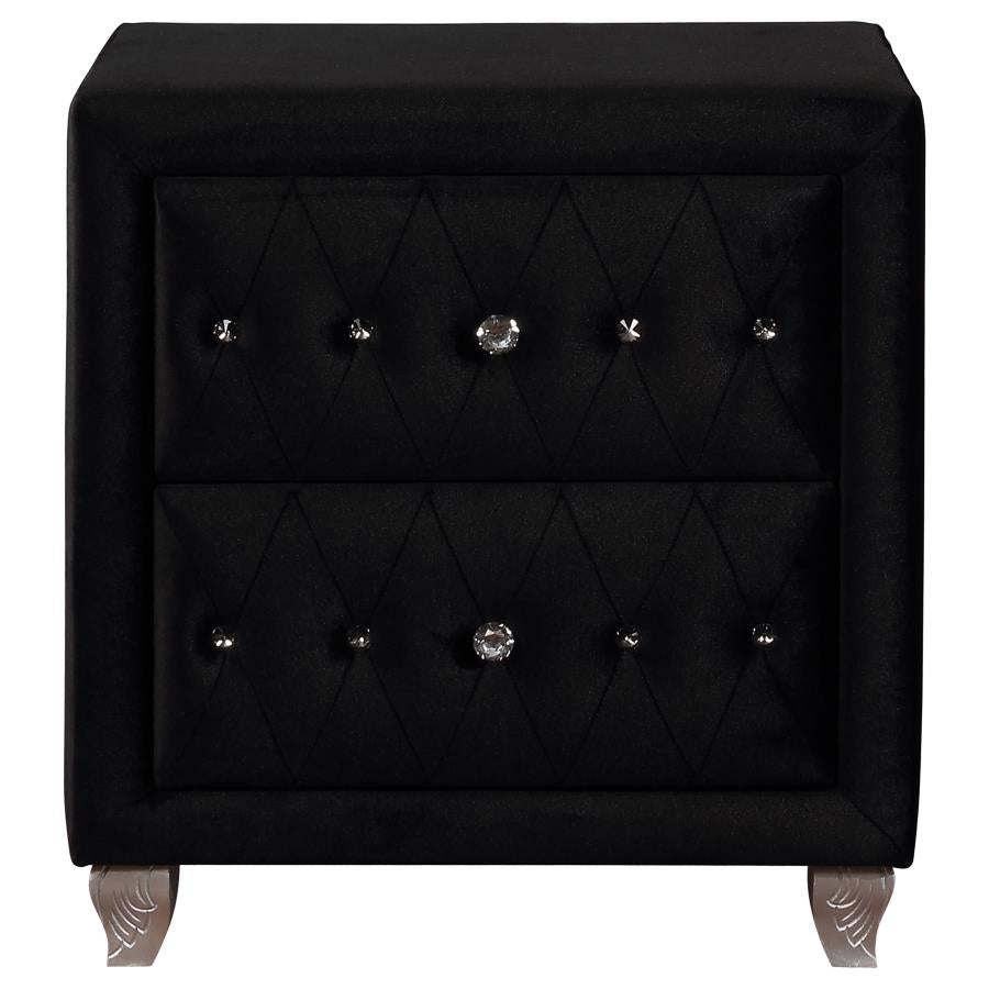Deanna Black Eastern King Bed 5 Pc Set