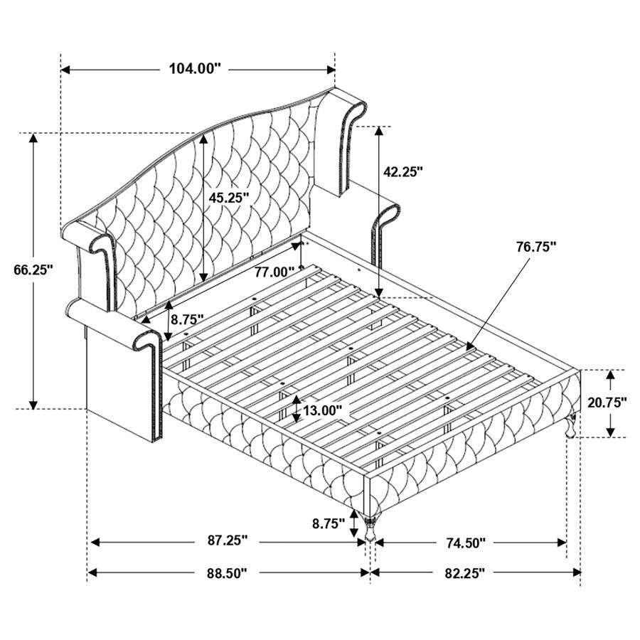 Deanna Black Eastern King Bed 5 Pc Set