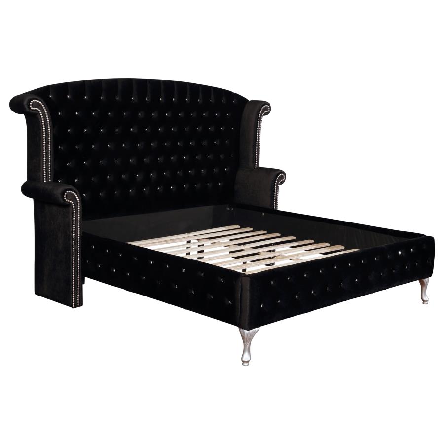 Deanna Black Queen Bed 5 Pc Set
