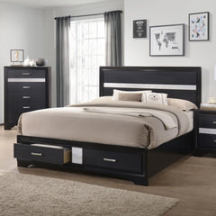 Miranda Black California King Storage Bed