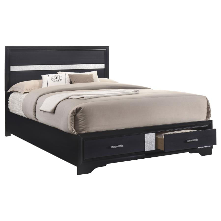 Miranda Black California King Storage Bed