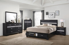Miranda Black California King Storage Bed