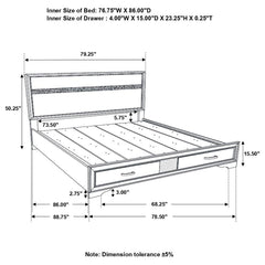 Miranda Black California King Storage Bed