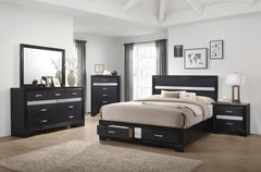Miranda Black Queen Bed 5 Pc Set