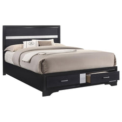 Miranda Black Queen Bed 5 Pc Set