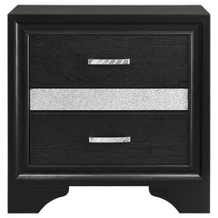 Miranda Black Queen Bed 5 Pc Set