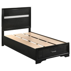 Miranda Black Twin Bed 3 Pc Set