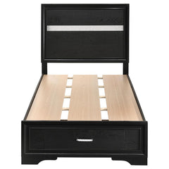 Miranda Black Twin Bed 3 Pc Set