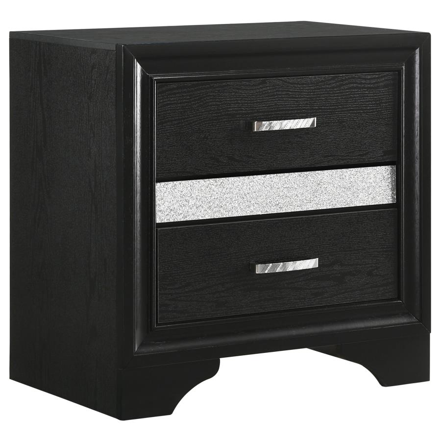 Miranda Black Twin Bed 3 Pc Set