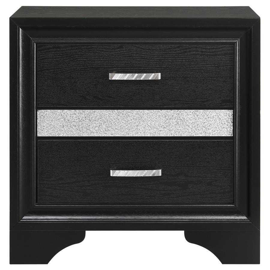 Miranda Black Twin Bed 3 Pc Set