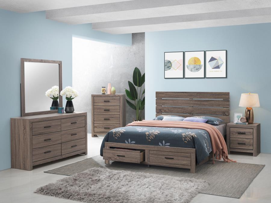 Brantford Brown Eastern King Bed 5 Pc Set