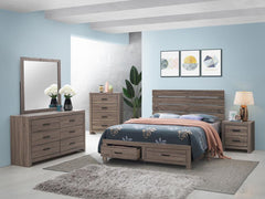 Brantford Brown Eastern King Bed 5 Pc Set