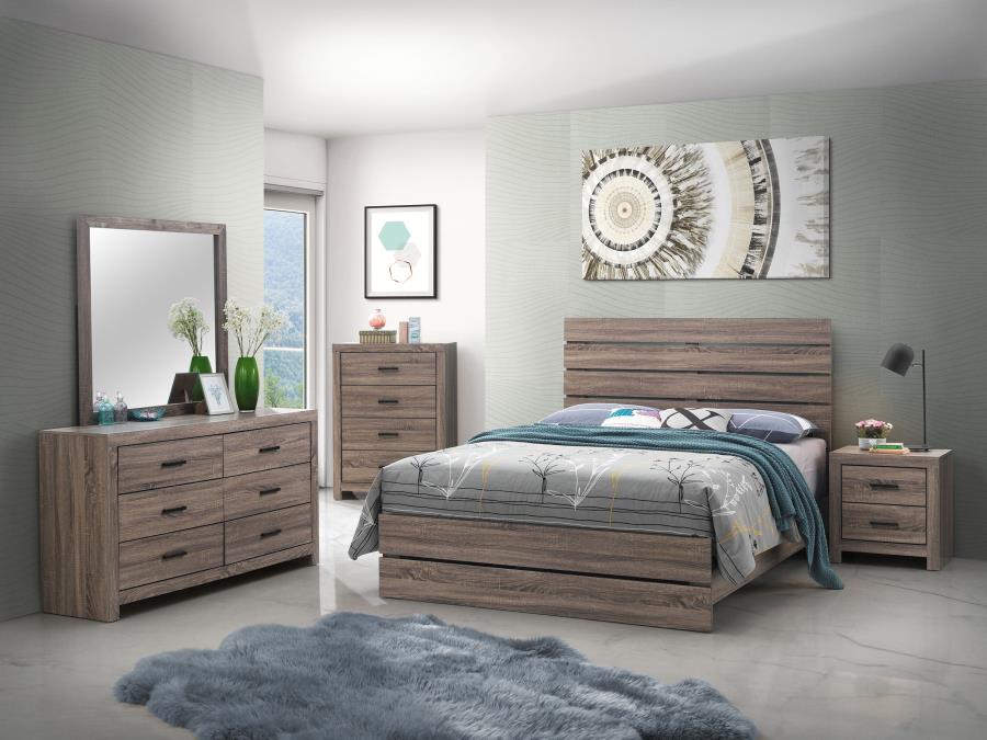 Brantford Brown Eastern King Bed 5 Pc Set