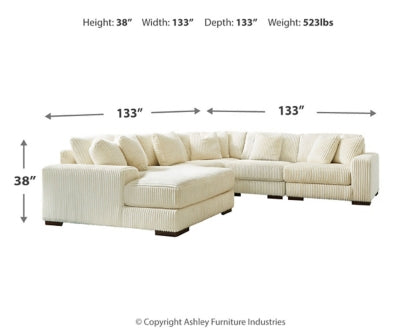 Lindyn 5-Piece Sectional with Ottoman - PKG014505