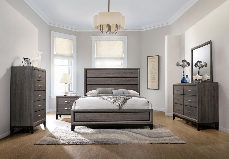 Watson Grey California King Bed 4 Pc Set