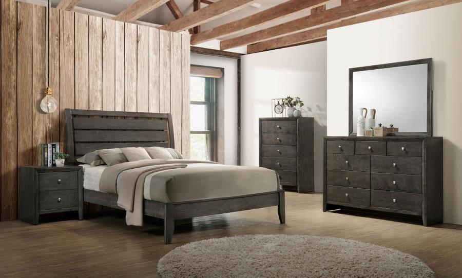Serenity Grey Queen Bed 4 Pc Set