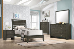 Serenity Grey Twin Bed 4 Pc Set