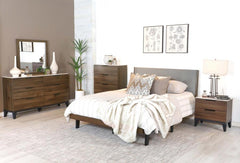 Mays Brown Eastern King Bed 5 Pc Set