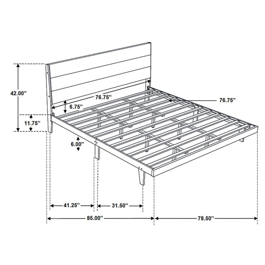 Mays Brown Eastern King Bed 5 Pc Set