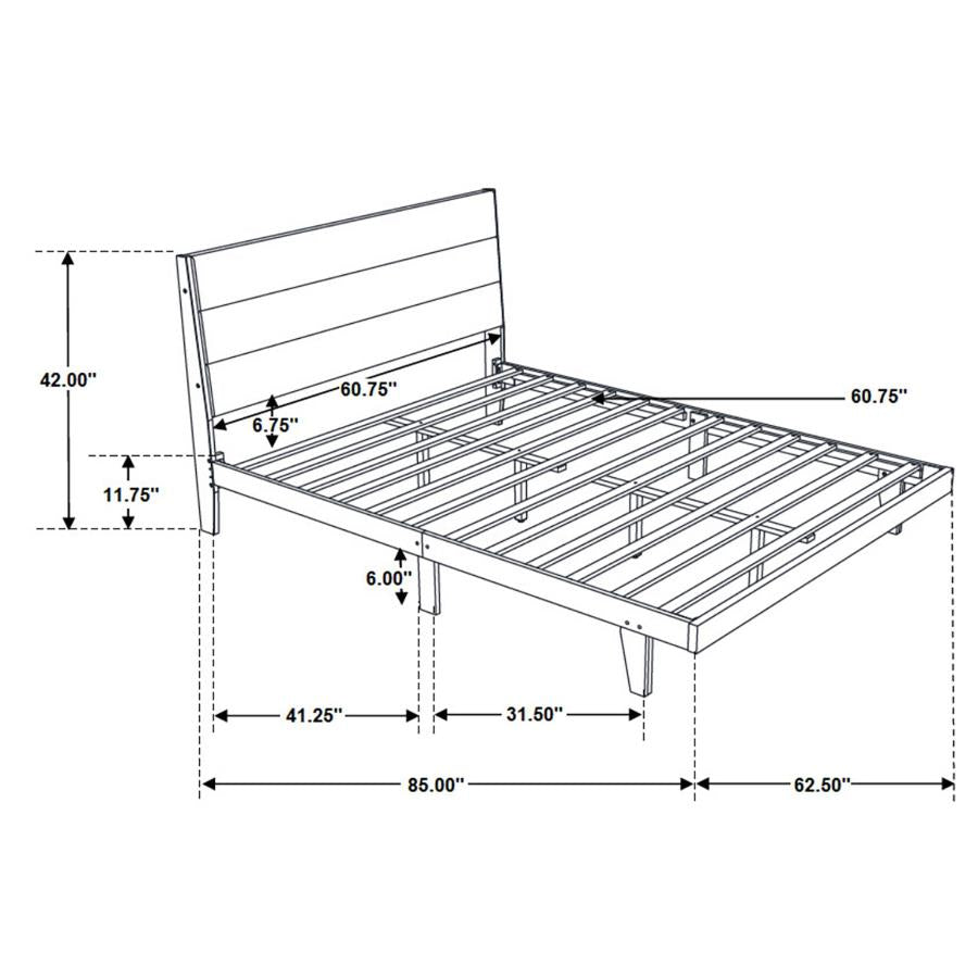 Mays Brown Queen Bed 5 Pc Set