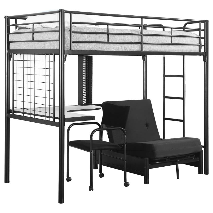 Jenner Black Twin Workstation Loft Bed