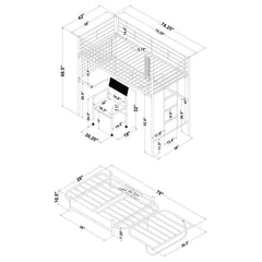 Jenner Black Twin Workstation Loft Bed