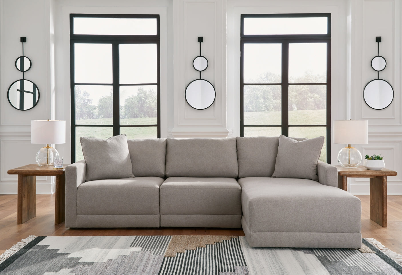 Katany 3-Piece Sectional with Ottoman - PKG014514
