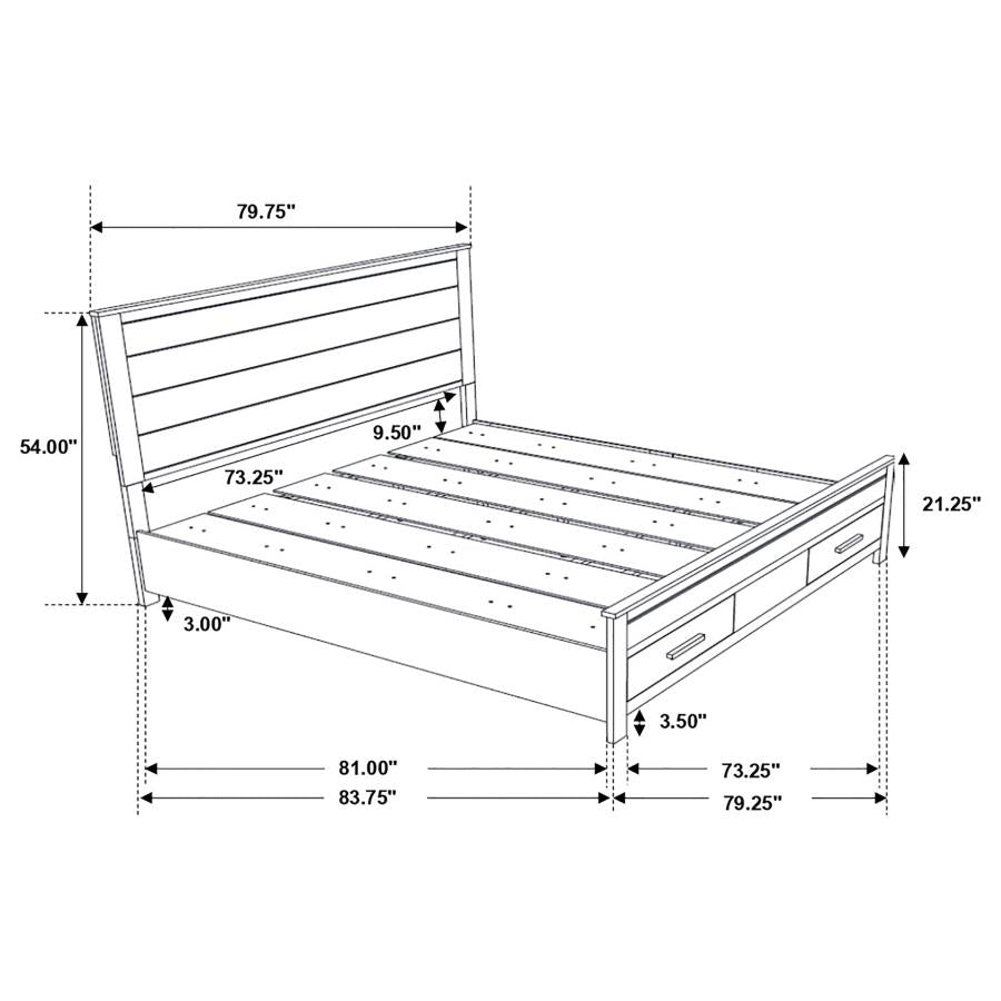 Woodmont Brown Eastern King Bed 5 Pc Set
