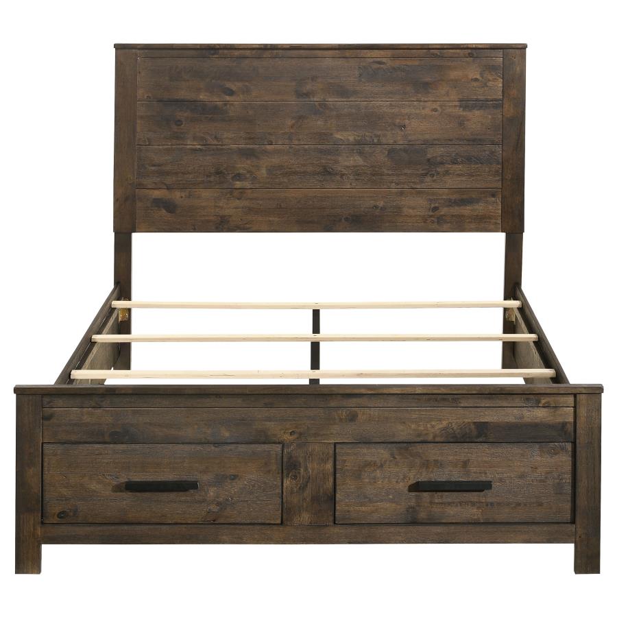 Woodmont Brown California King Storage Bed