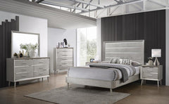 Ramon Silver Queen Bed 5 Pc Set
