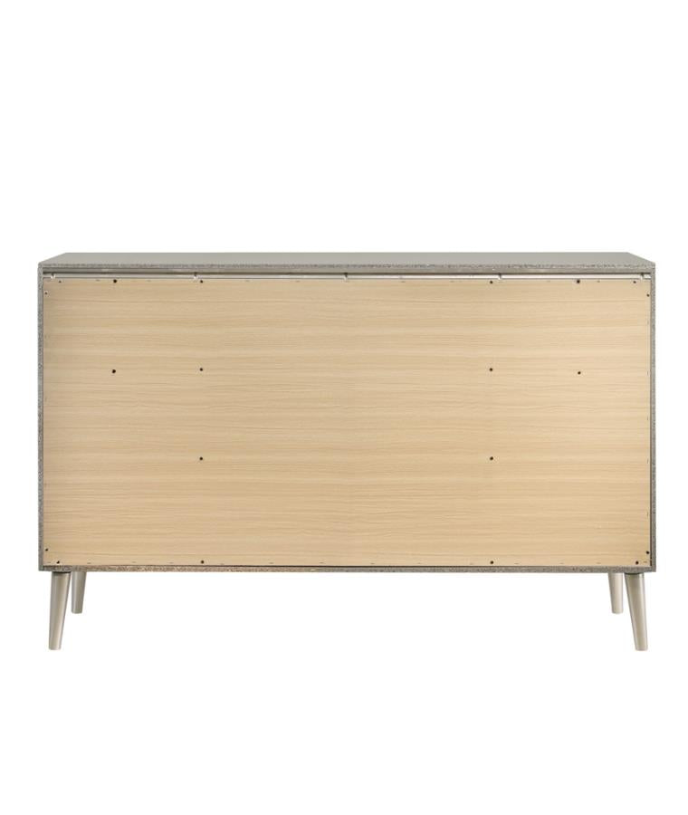 Ramon Silver Twin Bed 5 Pc Set
