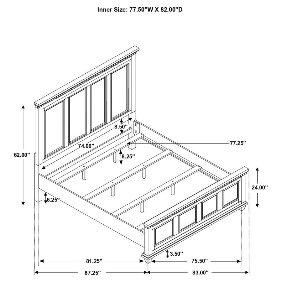 Bennington Brown Eastern King Bed