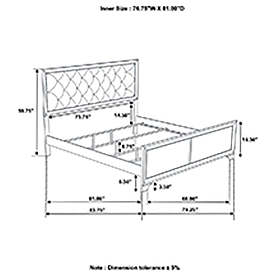 Salford Silver Eastern King Bed