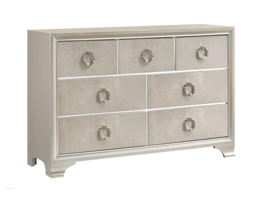 Salford Silver Queen Bed 5 Pc Set