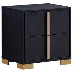 Marceline Black Queen Bed 4 Pc Set