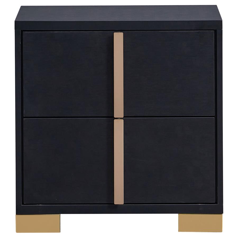 Marceline Black Queen Bed 4 Pc Set