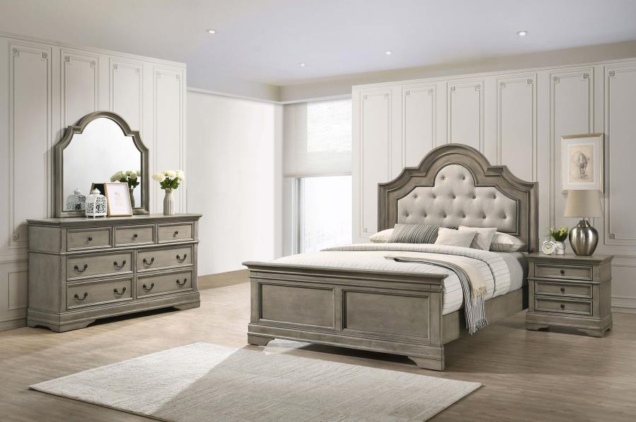Manchester Brown Queen Bed 4 Pc Set
