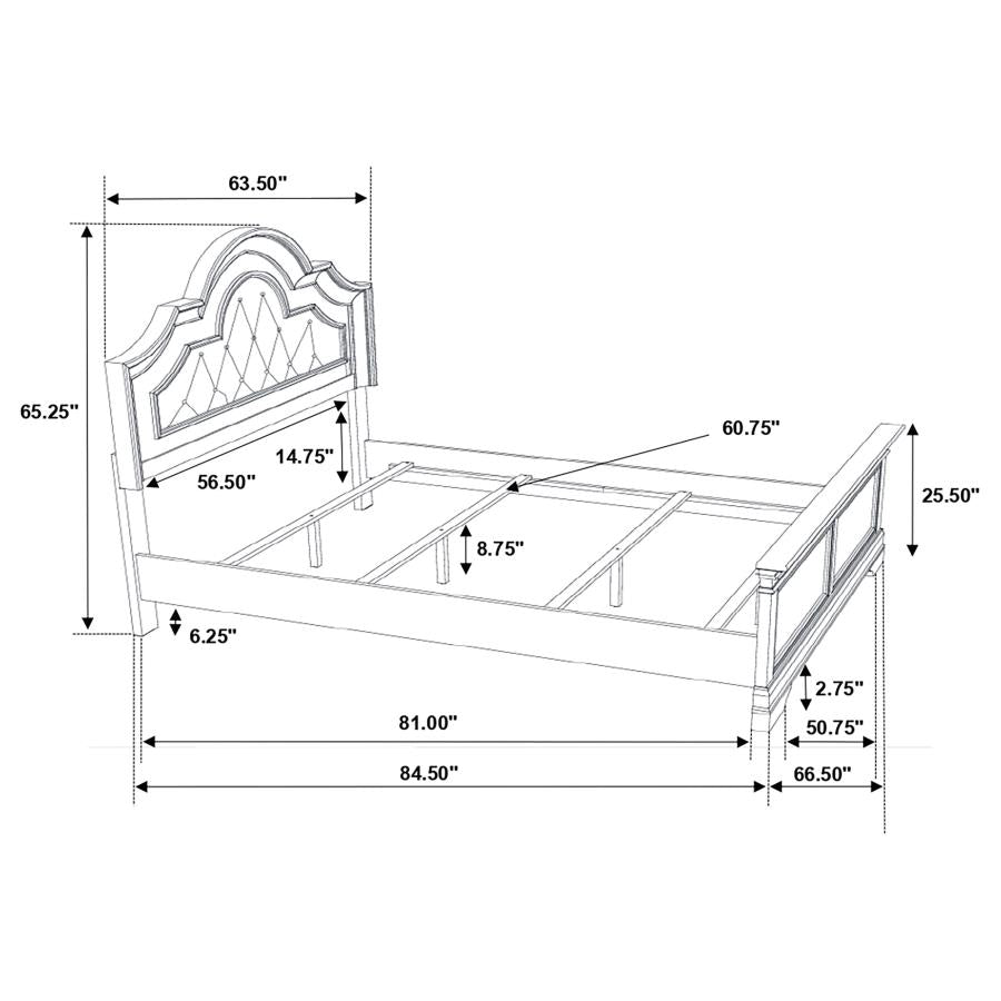 Manchester Brown Queen Bed 4 Pc Set
