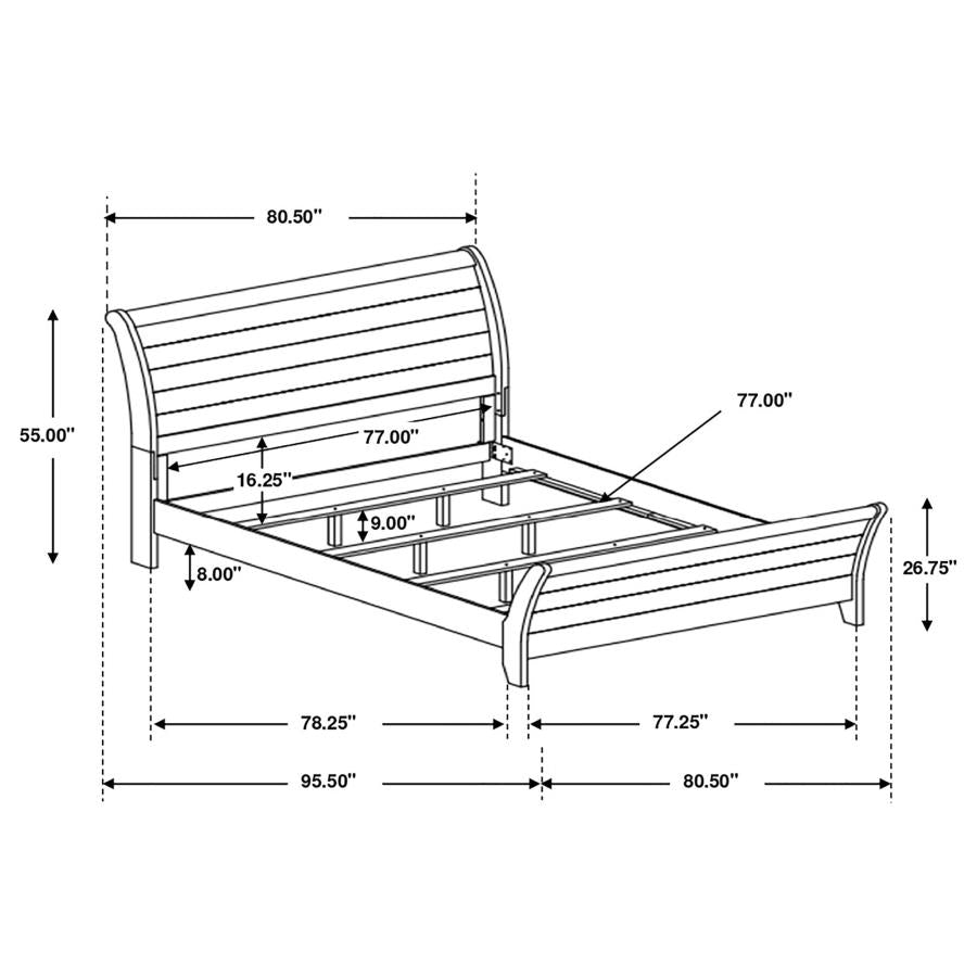 Frederick Brown Eastern King Bed