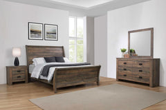 Frederick Brown California King Bed 4 Pc Set