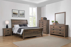 Frederick Brown California King Bed 5 Pc Set