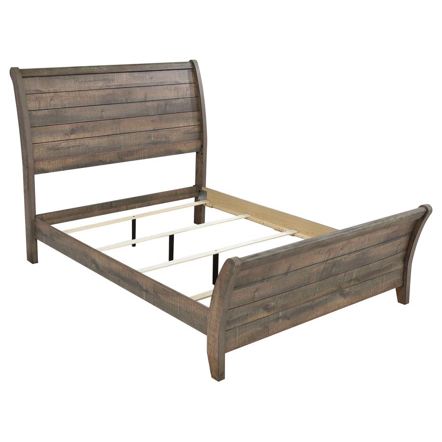 Frederick Brown Queen Bed 4 Pc Set