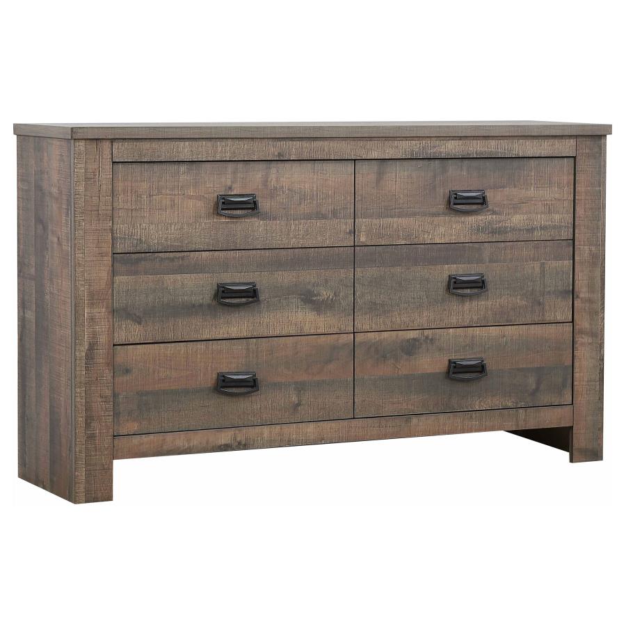 Frederick Brown Queen Bed 4 Pc Set